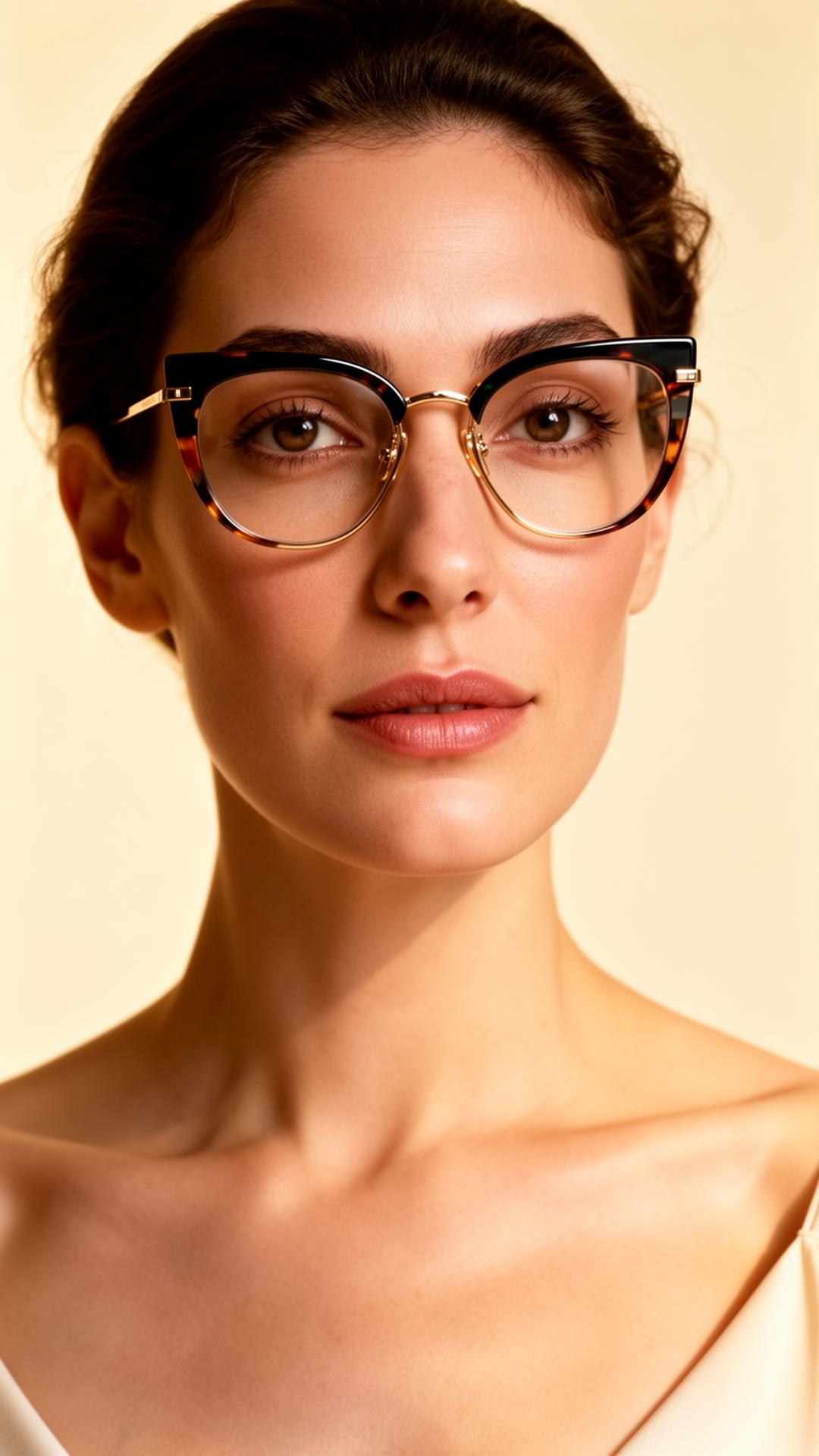 Mulher elegante usando armação Art'Visão